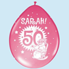 Versiering - Sarah 50 ballonnen | 8 stuks div. kleuren