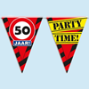 Versiering - Vlaggenlijn 'Party Time 50jaar' | 10m 