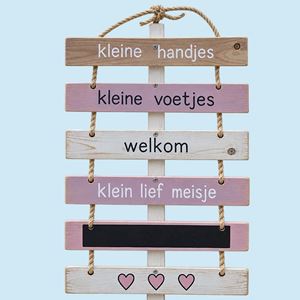 Geboortebord - Meisje | Houten bordjes Geboortebord - Meisje | Houten bordjes