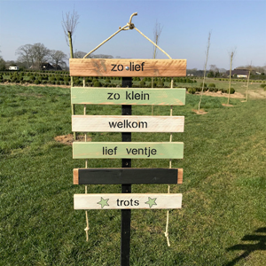 Geboortebord - Jongen | Houten bordjes 