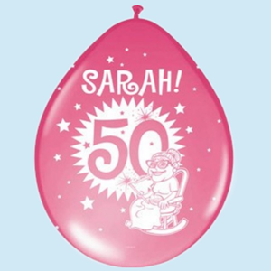 Versiering - Sarah 50 ballonnen | 8 stuks div. kleuren