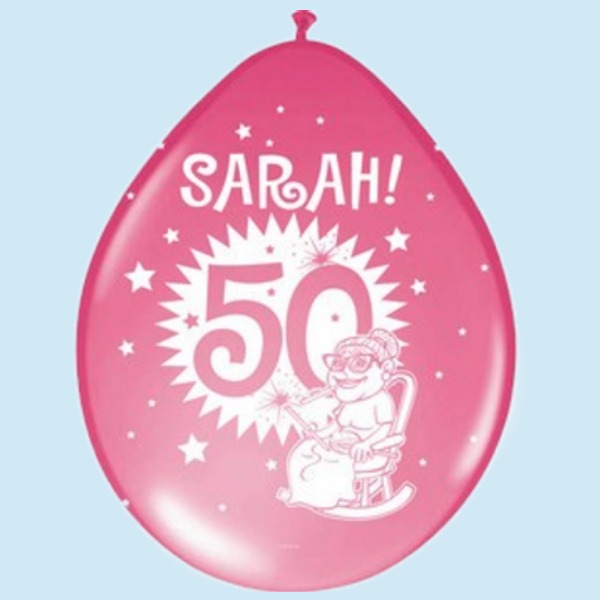 (uitverkocht) Versiering - Sarah 50 ballonnen | 8 stuks div. kleuren