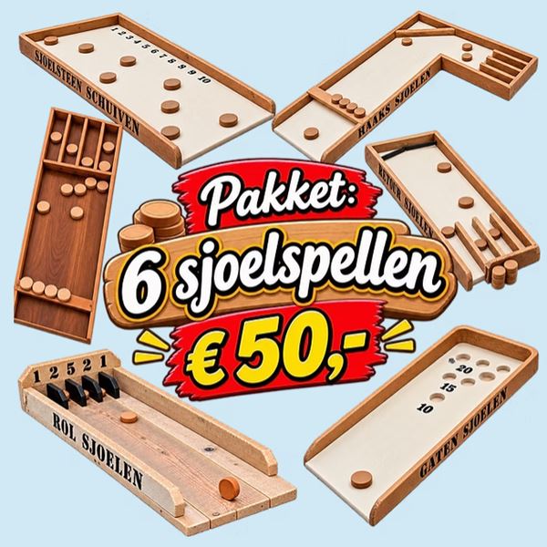 Oudhollandse Sjoel Pakket | 6 sjoel spellen 